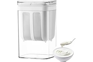 PACIENJO griechischer joghurt sieb, griechischer Joghurt-Maker mit extra feinem Mesh Edelstahl Sieb, wiederverwendbarer Joghurt Molke Separator,Macht dicken cremigen griechischen Joghurt ,1100ml Kapazität