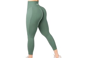 erleecy Scrunch Butt Sport Leggings Damen 3/4, Push Up Booty Seamless Gym Leggings High Waist Damen Capri Leggings Kurze Yoga Hosen Blickdicht Shorts