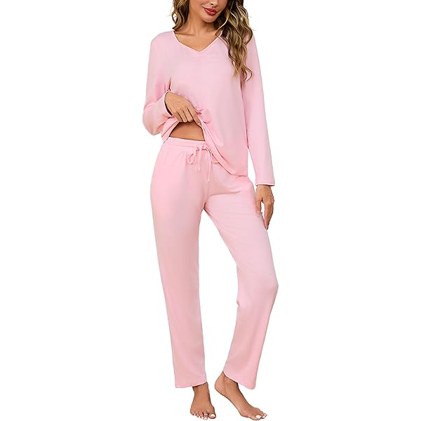 Lovasy Damespyjama met knopen, zomerpyjama met korte mouwen en zakken, pyjamaset, M