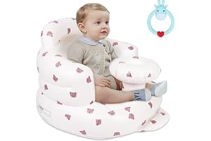 AYESY Baby Inflatable Seat, Inflatable Baby Chair for Babies 3 Months and Up Built in Air Pump Infant Back Support Sofa Toddler Chair for Sitting Up, Quick Inflate