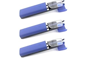 ‎MMOWW MMOWW 3er-Pack Lesebrille Damen und Herren Tragbare Ultraleichtem TR90 Lesehilfe Halbrand Metallbrille mit Brillenetui（Blau, 2,0）
