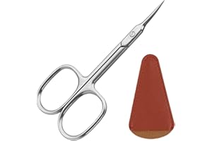 MDLSDE Forbicine per Cuticole, Forbici Unghie Professionale Forbicine Manicure Taglia con Lama Curva Sottile Extra Affilate in Acciaio Inossidabile per Sopracciglia Rimuovere Pelle Morta Cuticole Mani Piedi