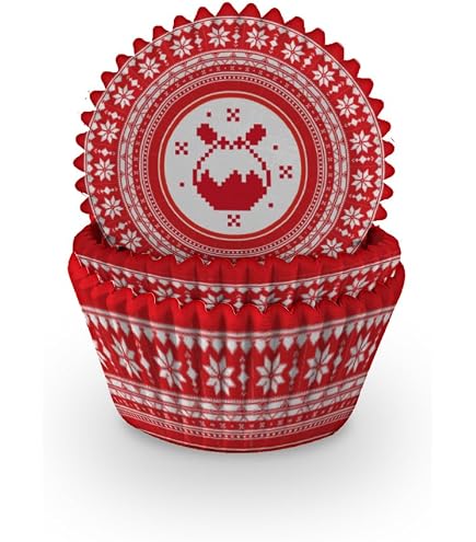 Pirottini Natalizi Pirottini Per Cupcake Babbo Natale E Renne - 60 Pz