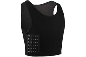 CDROX Chest Binder Underwear Tank Tops Bandage Trans Breathable Side Hook Bustier Bra