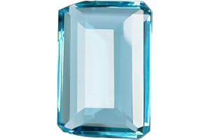 REAL-GEMS Schweizer Blauer Topas Lose Edelstein 112,50 Ct Smaragdschliff Schweizer Blauer Topas Stein für Anhänger, Halskette