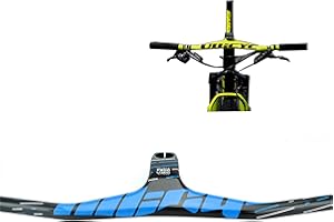 Yajun Manubrio MTB in Carbonio per Mountain Bike Bicicletta 660/700/740 / 780mm Barre Riser Antiscivolo Integrate,Blue,740mm