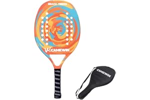 YLKGR Racchetta da tennis da spiaggia in fibra di carbonio grana viso EVA Memory Foam Core Beach Tennis Racchetta da paddle con custodia