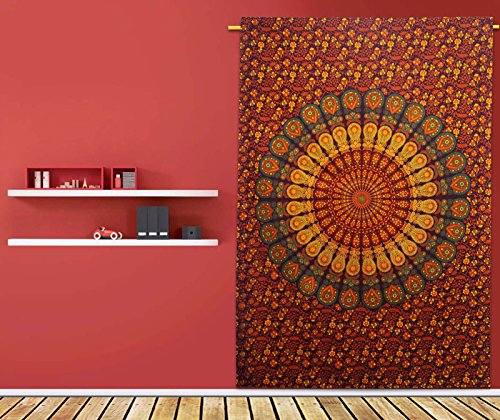 Blaue Mandala Tapestry Indian Cotton Tapestry Twin Größe Wandbehang Decor - 3