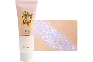 HOUSN Bottiglia Glitter Body Gel, 30 ML - Prodotto Cosmetico per Viso, Capelli, Unghie, Corpo - Trucco di Lunga Durata, Sfavillante per Festival