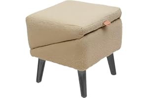 GENERICO Scaletta Per Cani Pieghevole Legno Stoffa Pouf Pieghevole Rampa Per Cani Poggiapiedi Multifunzionale Per Piccoli Animali Con Supporto Per Schiena E Articolazioni Per Cuccioli E Gattini