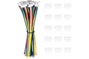 Lyeteung 15 Paires JST 1.5 ZH 6 Pin Connecteur, Micro JST ZH 1.5 6-Broches Connecteur Plug Mâle avec Câble de 150mm 26AWG et Femelle