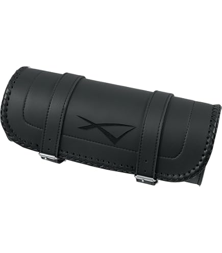 A-PRO - Borsa Barilotto Rigido Porta Attrezzi Forcella Moto Custom Chopper Nero
