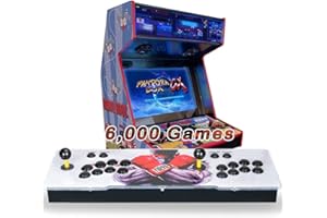 GEHEN Console di gioco arcade,Originale 3A Pandora Box CX Mainboard,6000 in 1 giochi,8 pulsanti Classic Old School Fun Arcade,HDMI VGA 720P TV HD,4 giocatori,aggiungere giochi, salva/carica giochi