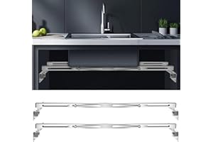 JAOGAUS Lot de 2 Supports D'évier Sous Plan, Kit d'installation en Acier Inoxydable Réglable, Kit d'installation Pour Eviers de Cuisine Sous-Montage Lourd (71-100 cm)