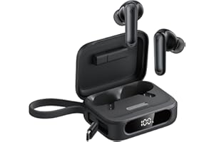 soundcore P41i by Anker Adaptive Noise Cancelling Earbuds with Portable Phone Charger (Built-in USB-C Cable), 192 h Playtime, Immersive Sound,6-Mic AI Calls IPX5 (Black with Lightning Adapter)