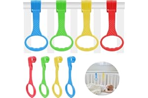 VMUTGA 8 Pezzi Anelli Box Bambini, Anelli per Culla Anelli Lettino Aiuta i Bambini Maniglie Box Bambini Aiuta il Bambino Ganci Box Bambini a Imparare a Stare in Piedi per Box Bambini Accessori