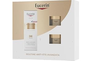 Eucerin Skincare Kit Routine Anti-Età Avanzata, Cofanetto regalo donna beauty antimacchie con Hyaluron-Filler+Elasticity Siero Viso 3D Serum 30ml, Mini Crema Giorno SPF30 20ml e Mini Crema Notte 20ml