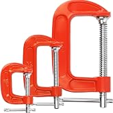 Jouis Mengene Seti 3&rsquo;l&uuml; Mini C Tipi İşkence Mengenesi &ndash; 25 mm, 50 mm, 75 mm | Karbon &Ccedil;elik G&ouml;vde, D&ouml;k&uuml;m Metal Sıkıştırma Apar