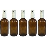 Apotheker-Sprühflasche aus Braunglas Zerstäubereffekt 5 teilig | inkl. 5 Etiketten zum Beschriften | Füllmenge 100 ml | Finge