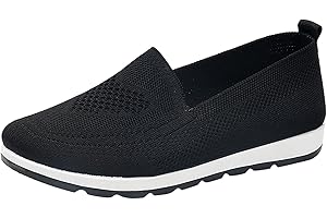 UnoSheng Mocassins sportifs légers pour femme - Baskets basses respirantes - Chaussures simples - Chaussures de loisirs - Semelle souple - Chaussures de travail confortables - Chaussures de bateau -