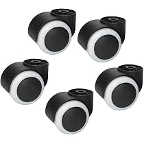 Route Per Mobili Ruote Per Sedia Ufficio Set Di 5 Ruote Universali Per Sedie Da Ufficio - Gomma Silenziosa, Adatte A Tutti I Pavimenti (perno 11x22 Mm) Set Ufficio Ruote Per Sedie Ufficio - 7