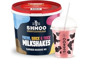 Shmoo Strawberry Milkshake Thick Shake Mix 1.8KG Tub & Small 13fl oz Shmoo Disposables & Scoop