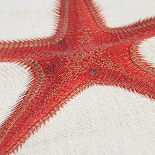 Lukis 1stk. 45x45cm Baumwoll Leinen Kissenhülle Kissenbezug Kopfkissenbezüge Seestern - 6