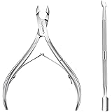 Cuticle Nipper, Saxhorn Cuticle Cutter and Remover with Cuticle Pusher for Dead Skin - Durable Manicure Tools and…