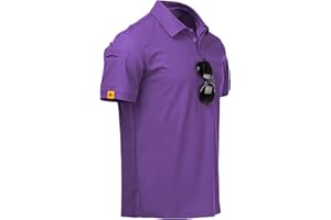 geeksport Polo Homme Manches Courtes Respirant Polo Golf Séchage Léger T-Shirt pour Outdoor Sport d'été M-3XL