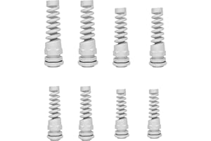 HASLED PG Kabelverschraubung Set (PG7 PG9 PG11 PG13.5) – Wasserdicht mit Zugentlastung & Knickschutz für Elektroinstallationen (8 Stück)