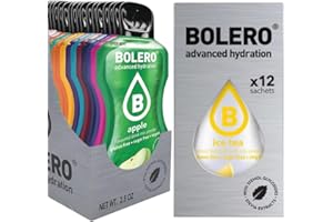 GENERICO Set Bolero Drink 36 Bustine da 3 Grammi Zero Zuccheri e Calorie | Preparato Polvere Solubile Per Bevanda in Acqua | 24 Gusti Misti + 12 Ice Tea Limone | Ideale per Dieta, Sport e Idratazione Sana.