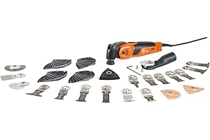FEIN Multimaster MM 700 Max Top, Utensile multifunzione con 60 accessori, Motore FEIN da 450 W, Sistema antivibrazioni, Attacco portautensile StarlockMax, Sistema di serraggio rapido