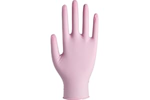 ABENA Pink Disposable Gloves, Small size, Pack of 100 Pairs, Nitrile Gloves, Latex Free, Suitable for Surgical use, Cleaning, Car Deta