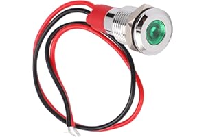 WALFRONT Voyant LED en Métal 10mm Voyant D'avertissement étanche Vert(220V)