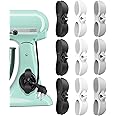 9PCS Cord Organizer for Appliances, Kitchen Appliance Cord Winder,Newest Designed Cord Holder, Cable Winder,Cord Wrapper,Appliances Cord Organizer Stick on Coffee Maker Pressure Cooker Etc (White)