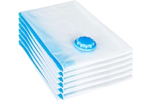 Rexoo 6tlg Vakuum Beutel 60x40 cm Aufbewahrungsbeutel Tasche Tüte Vacuum für Textilien jeder Art Platzsparer