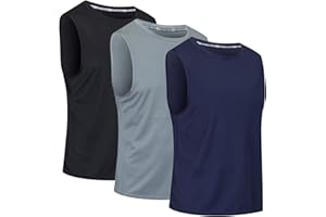 HUAKANG 3 ou 5 Pack Debardeur Homme Sport Tee Shirt sans Manche Homme Séchage Rapide pour Running Gym Fitness Musculation