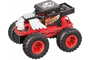 Mondo - Hot Wheels RC Monster Truck Bone Shaker 17 Motors Trucks zdalnie sterowany samochód dla dzieci 2,4 GHz Czerwony/czarny - 63679, Livrea, 63679