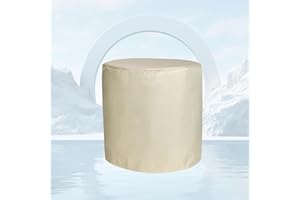 ATYUJKB 420D Housse de Meuble de Jardin Impermeable 100x100cm, Housse de Table de Jardin Ronde, Housse de Protection Mobilier Exterieur, Protection pour Tous Les Temps pour Salon Meubles