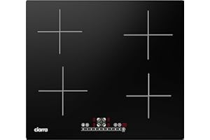 ‎CIARRA CIARRA CBBIH4B 4 Zonen Einbau Induktionskochfeld mit Power Booster Touch-Bedienung Kochfeld Induktion Herdplatte mit 4 Platten 9 Leistungsstufen Induktionskochplatte 60cm (7,200W)