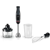 Bosch - Hand Blender, ErgoMaster, 1000W, QuattroBlade, Accessories Included | Ceramic motor-foot connection without wear.