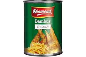 DIAMOND Tiras de bambú, vegetal asiático en conserva, adecuado para platos wok, bajo en carbohidratos - 1 x 370 ml