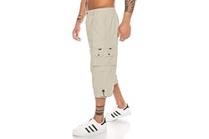 KENDINDZA COLLECTION Kendindza Bermudas para hombre con piernas desmontables Zipp-Off de 3/4 en pantalones cortos