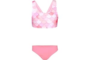 Aquarti Mädchen Sport Bikini Racerback Bustier & Bikinislip