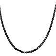 THE MEN THING BLACK ROUND BOX - 3mm Chain Stainless Steel 20-24 inch Necklace for Men & Boys