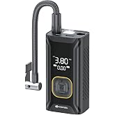 Yeni Auhma Model Lastik Şişirme Cihazı Taşınabilir Hava Kompres&ouml;r&uuml; Ekranlı Kablosuz Bisiklet Pompası, 150 PSI LED Işıklı Arab