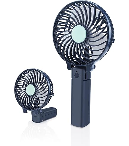 EasyAcc – Ventilateur Portable 4 En 1 – 5000 MAh, Miroir, Support Téléphone – 5 Vitesses – Pour Cou, Bureau, Voyage