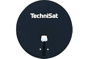 TechniSat TECHNITENNE 60 - Satellite Dish for 2 Participants (60 cm Digital Satellite System, Complete Kit including Antenna with Mounting Bracket and Universal Twin LNB) Anthracite