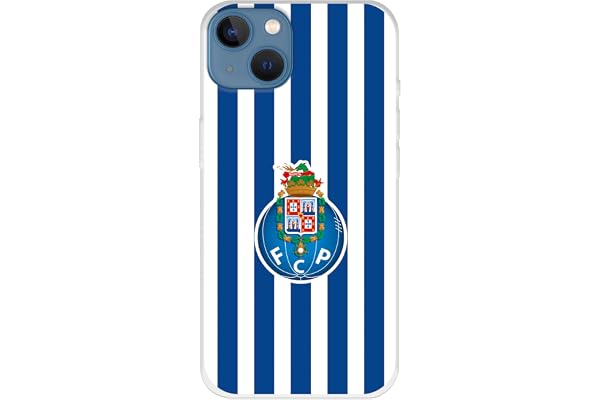 Coque pour iPhone 13 Football Club Oporto Shield Stripes pour protéger votre mobile. Coque iPhone en silicone flexible avec licence officielle du Football Club Oporto