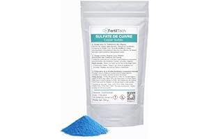 FertilTech Sulfate de Cuivre 750 g - Traitement Algues, Engrais Plantes & Bouillie Bordelaise | Anti-Mildiou & Fongicide Naturel | Qualité Agricole & Aquaponie